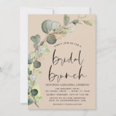 Eucalyptus Terracotta Bridal Brunch Dusche Einladung (Vorderseite)