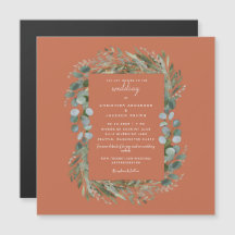 Eucalyptus Terracotta Wedding Magnetic