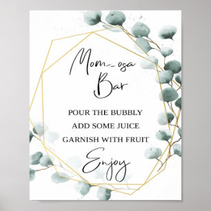 Eucalyptus Themed Mama-osa-Bar-Zeichen Poster