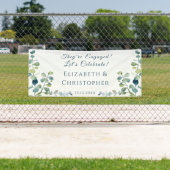 Eucalyptus They're Engaged Party Banner (Insitu)