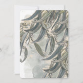 Eucalyptus Verlasse Grüne Babydusche Einladung (Rückseite)