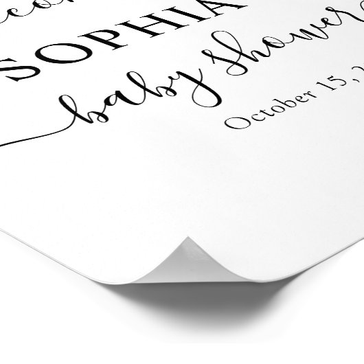 Eucalyptus Verlasse Grünpflanzen Babydusche Begrüß Poster (Ecke)