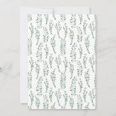 Eucalyptus Watercolor Baby Show Einladung (Rückseite)