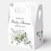 Eucalyptus Watercolor Baby Showbox Geschenkschachtel (Geöffnet)