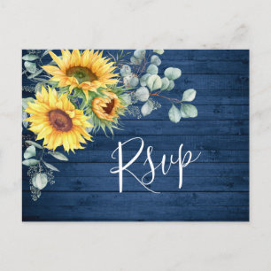 Eucalyptus Watercolor Boho Wedding RSVP Postkarte