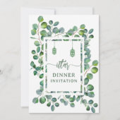 Eucalyptus watercolor botanical ramadan iftar  einladung (Vorderseite)