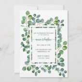 Eucalyptus watercolor botanical ramadan iftar  einladung (Rückseite)