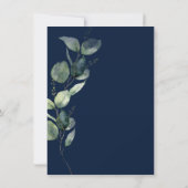 Eucalyptus Watercolor Botanical Wedding Einladung (Rückseite)