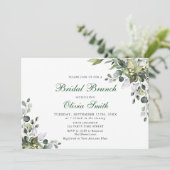 Eucalyptus Watercolor Bridal Brunch Einladung (Stehend Vorderseite)