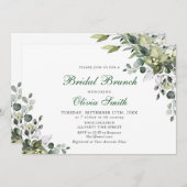 Eucalyptus Watercolor Bridal Brunch Einladung (Vorne/Hinten)
