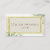Eucalyptus Watercolor Business Card Visitenkarte (Vorderseite)