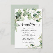 Eucalyptus Watercolor Empfang Einschließungskarte Begleitkarte (Vorne/Hinten)