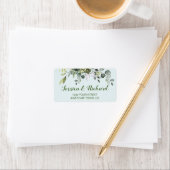 Eucalyptus Watercolor Floral Address Label Adressaufkleber (Insitu)
