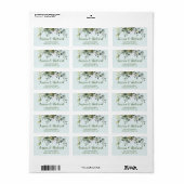 Eucalyptus Watercolor Floral Address Label Adressaufkleber (Vorne)