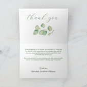 Eucalyptus Watercolor Minimalistisch Danke, dass S Dankeskarte (Innenseite)