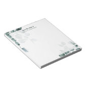 Eucalyptus Watercolor Personalisiert Notepad Notizblock (angewinkelt)