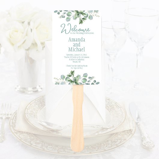 Eucalyptus Watercolor Sage Emerald Green Programm Fächer