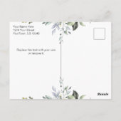 Eucalyptus Watercolor Vielen Dank FOTO Postcard Postkarte (Rückseite)