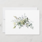 Eucalyptus Watercolor Wedding FOTO Einladung (Rückseite)