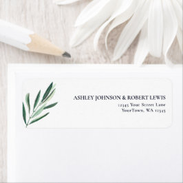 Eucalyptus Watercolor Wedding Return Address