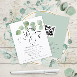 Eucalyptus We do QR Code Wedding Einladung