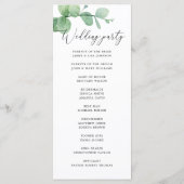 Eucalyptus Wedding | Greenery Botanical Ceremony Programm (Rückseite)