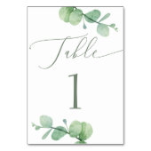 Eucalyptus Wedding | Greenery Botanical Summer Tischnummer (Rückseite)