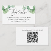 Eucalyptus Wedding Insert | Greenery Details + QR (Vorne/Hinten)