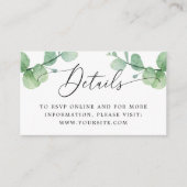 Eucalyptus Wedding Insert | Greenery Details + QR (Vorderseite)