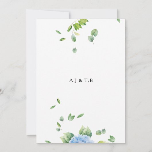 Eucalyptus Wedding Invitation Card Einladung (Vorderseite)