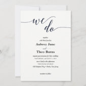 Eucalyptus Wedding Invitation Card Einladung (Rückseite)