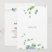 Eucalyptus Wedding Invitation Card Einladung (Vorne/Hinten)