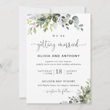 Eucalyptus Wedding Invitation