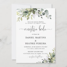 Eucalyptus Wedding Invitation