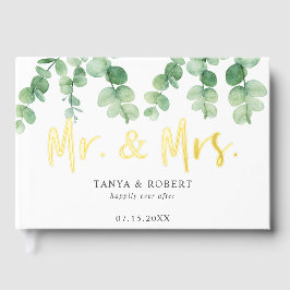 Eucalyptus Wedding Mr. und Mrs. Elegant Gästebuch