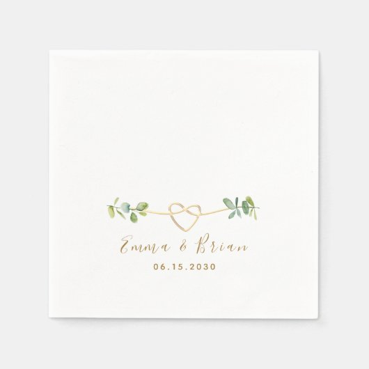 Eucalyptus Wedding Napkins Serviette (Vorderseite)