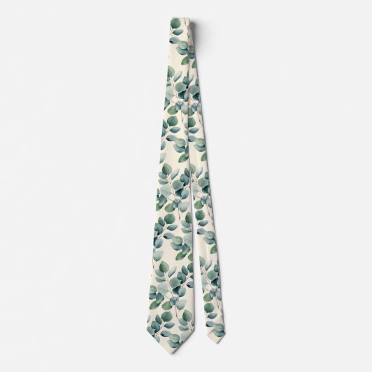 Eucalyptus Wedding Neck Tie Krawatte (Vorderseite)