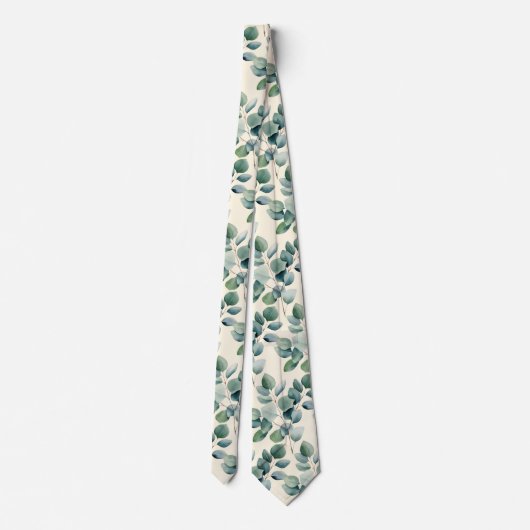 Eucalyptus Wedding Neck Tie Krawatte (Rückseite)
