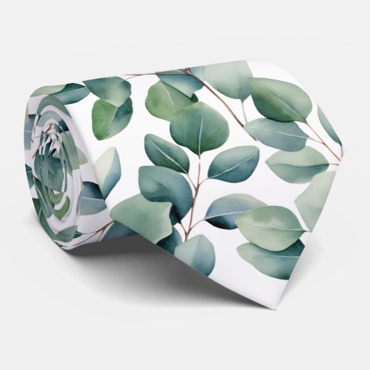 Eucalyptus Wedding Neck Tie Krawatte (Gerollt)