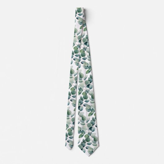 Eucalyptus Wedding Neck Tie Krawatte (Rückseite)