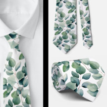Eucalyptus Wedding Neck Tie