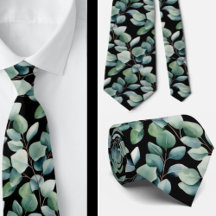 Eucalyptus Wedding Neck Tie
