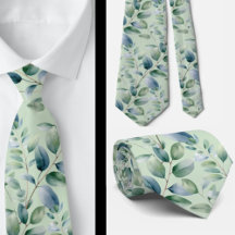 Eucalyptus Wedding Neck Tie