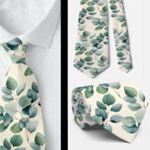 Eucalyptus Wedding Neck Tie