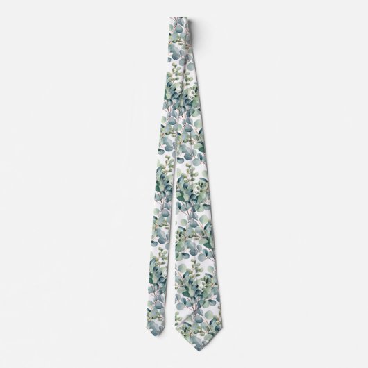 Eucalyptus Wedding Neck Tie Krawatte (Rückseite)