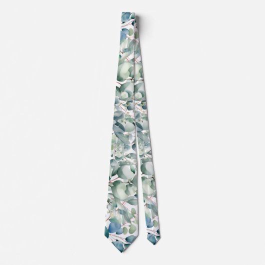 Eucalyptus Wedding Neck Tie Krawatte (Vorderseite)