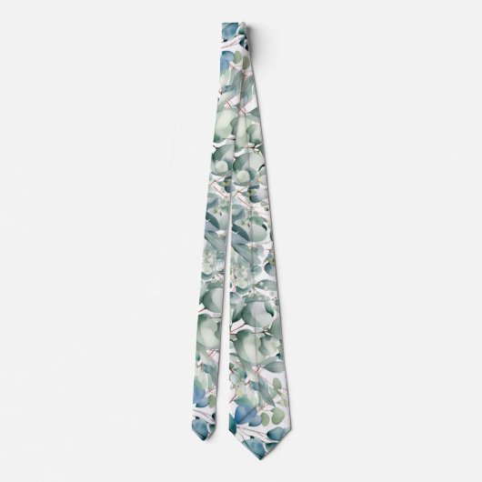 Eucalyptus Wedding Neck Tie Krawatte (Rückseite)