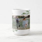 Eucalyptus Wedding Photo Collage Keepsake Plaque Kaffeetasse (Mittel)