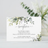 Eucalyptus Wedding Reception Enclosure Card Begleitkarte (Stehend Vorderseite)