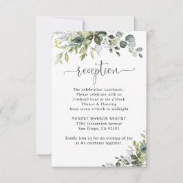 Eucalyptus Wedding Reception Enclosure Card RSVP Karte